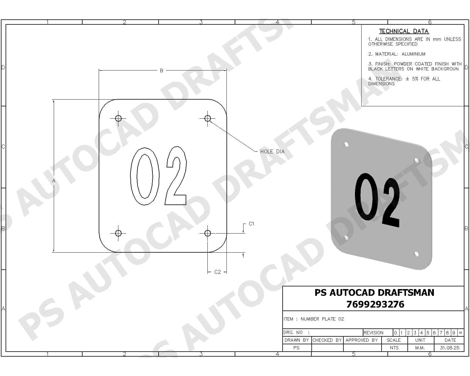 About PS AutoCAD Draftsman – workspace