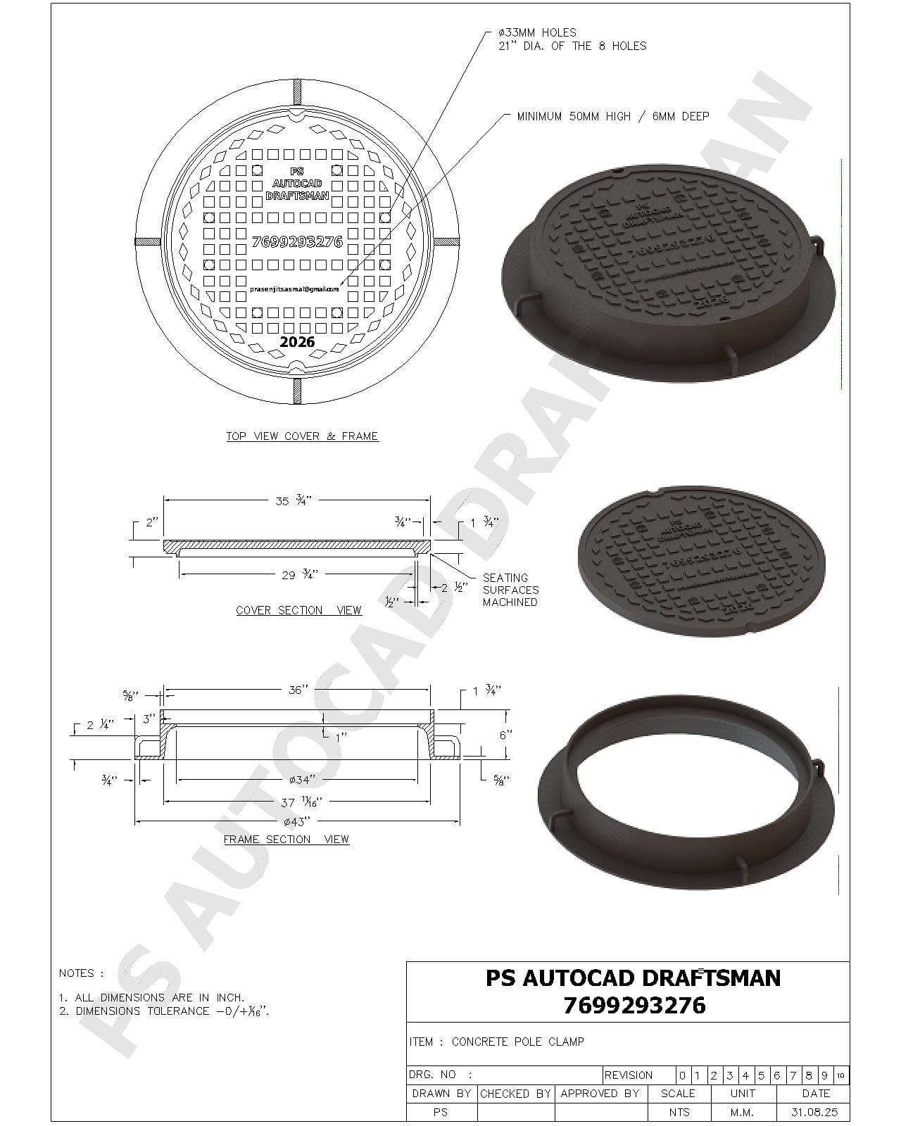 PS AutoCAD Draftsman – Mechanical Design